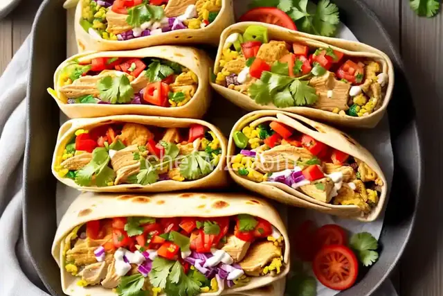Fiesta Chicken Burritos