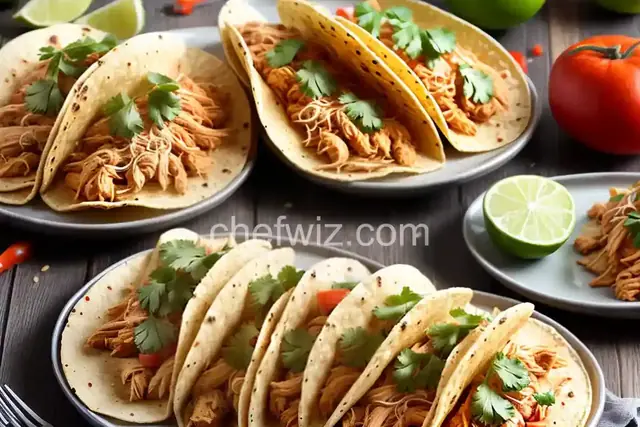 Fiesta Slow Cooker Shredded Chicken Tacos