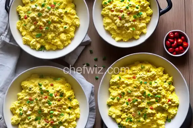 Fluffy Microwave Scrambled Eggs