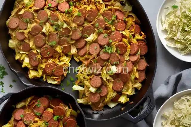 Fried Cabbage and Kielbasa