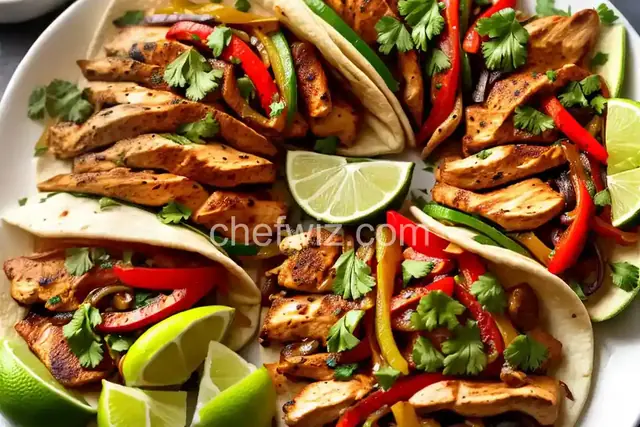 Garlic Onion Chicken Fajitas with Lime