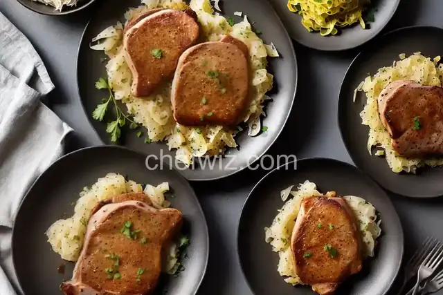 German Pork Chops and Sauerkraut