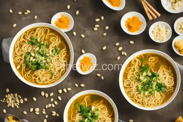 Golden Turmeric Noodle Miso Soup