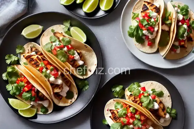Grilled Fish Tacos with Avocado Sauce