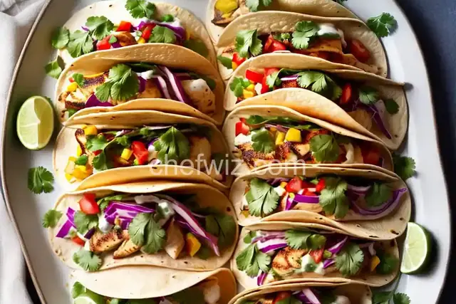 Grilled Fish Tacos with Chipotle-Lime Dressing