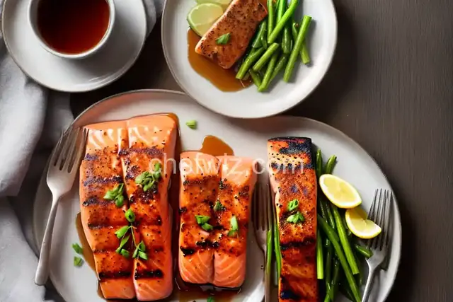 Grilled Salmon with Maple Syrup and Soy Sauce