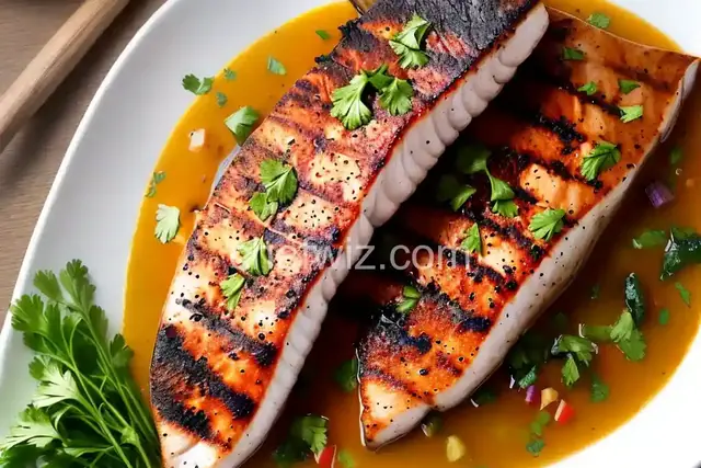 Grilled Swordfish with White Hot Sauce