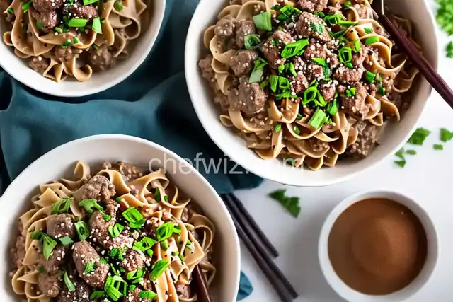 Ground Beef Stroganoff Noodles
