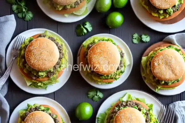 Guacamole Cilantro Lime Cheeseburger