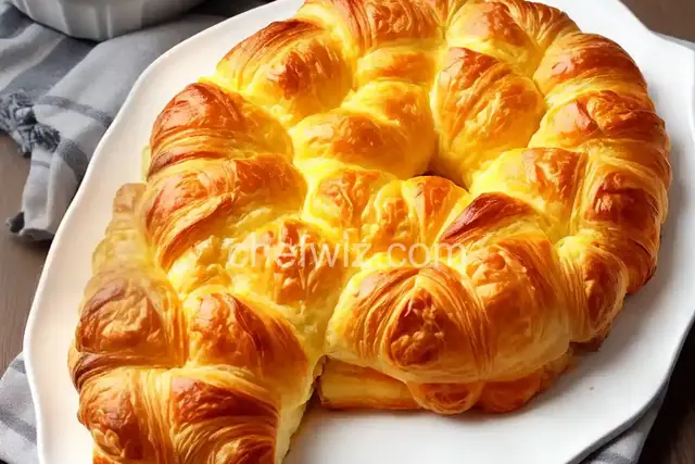 Ham and Cheese Croissant Casserole