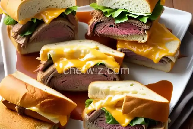 Hawaiian Roll Roast Beef and Cheese Sandwiches