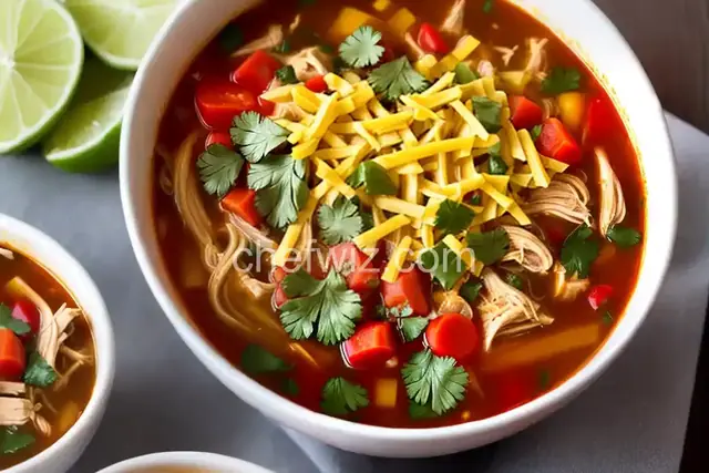 Healthier Slow-Cooker Chicken Tortilla Soup