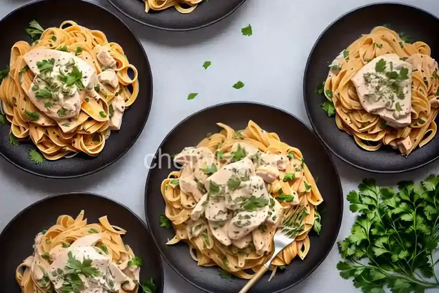 Healthy Creamy Chicken and Pasta