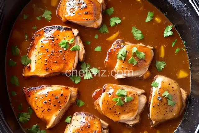Honey-Garlic Slow Cooker Chicken Thighs