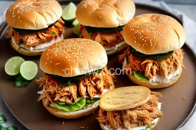 Hot Shredded Chicken Sandwiches