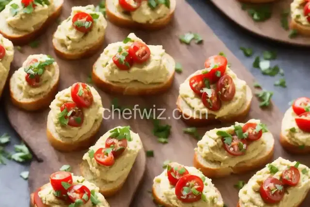 Hummus Crostini Appetizers