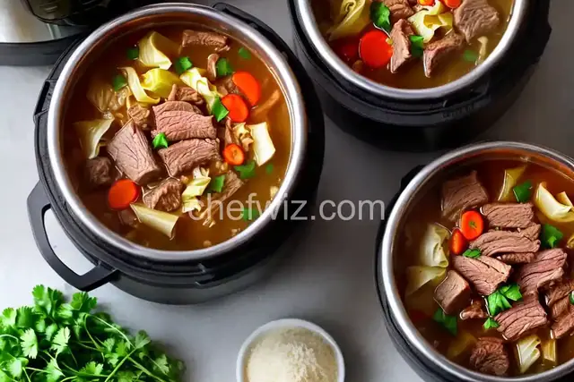 Instant Pot Cabbage and Beef Soup
