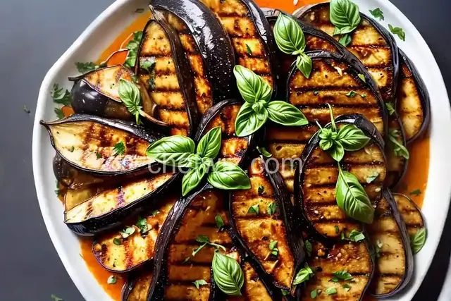 Italian Grilled Eggplant with Basil and Parsley (Melanzane Grigliate al Basilico e Prezzemolo)