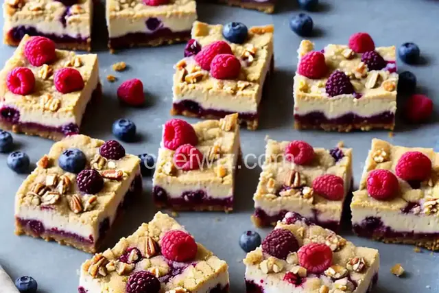Keto Berry Pecan Cheesecake Bars