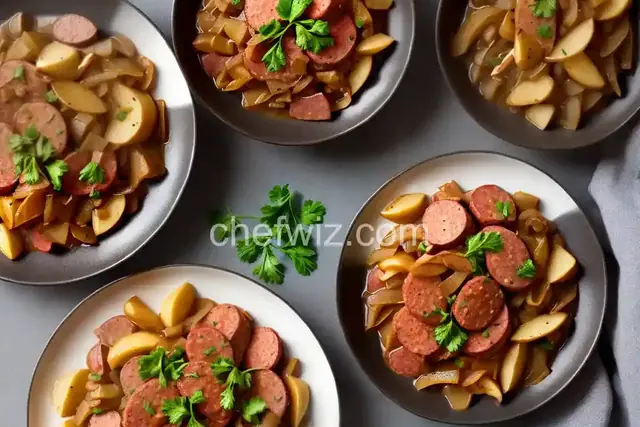 Kielbasa Sausage with Apples and Onions