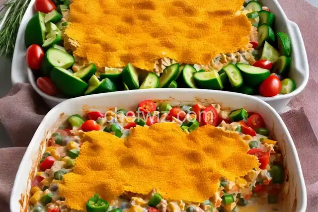 King Ranch Chicken and Fresh Veggie Casserole