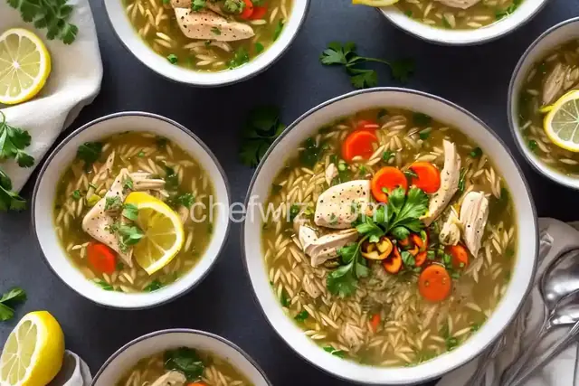 Lemon Chicken Orzo Soup
