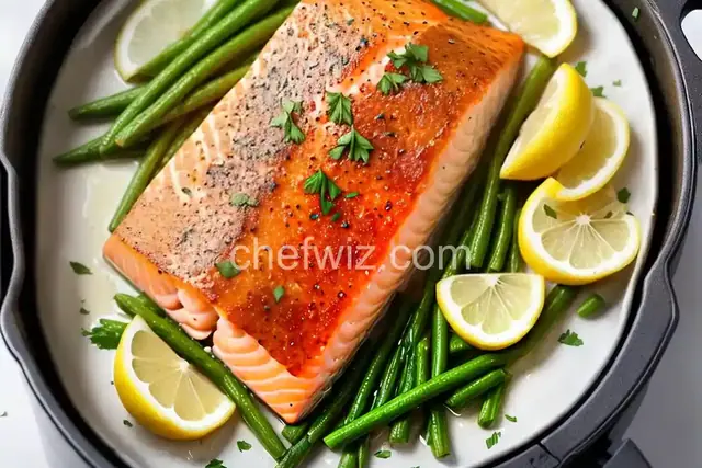 Lemon-Garlic Air Fryer Salmon