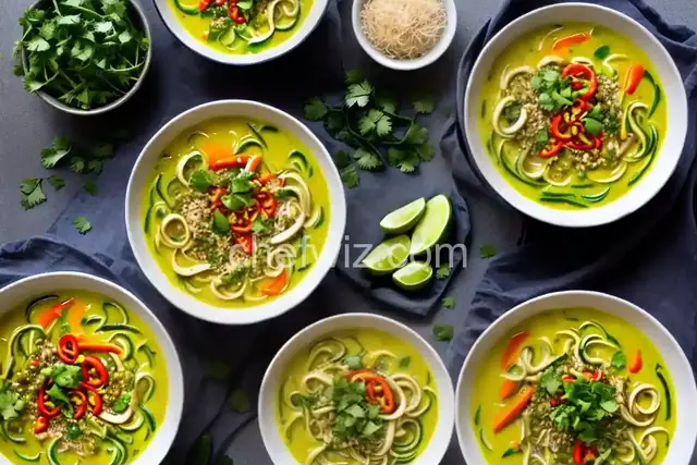 Lemongrass Coconut Curry Soup with Zucchini Noodles