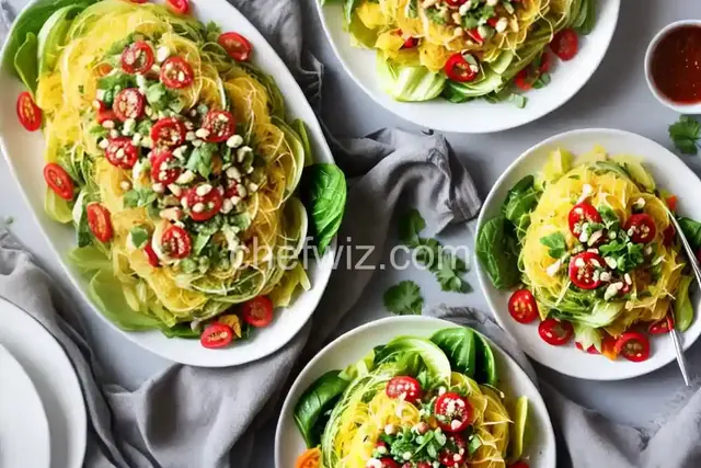 Low-Carb Spaghetti Squash Salad with Bok Choy