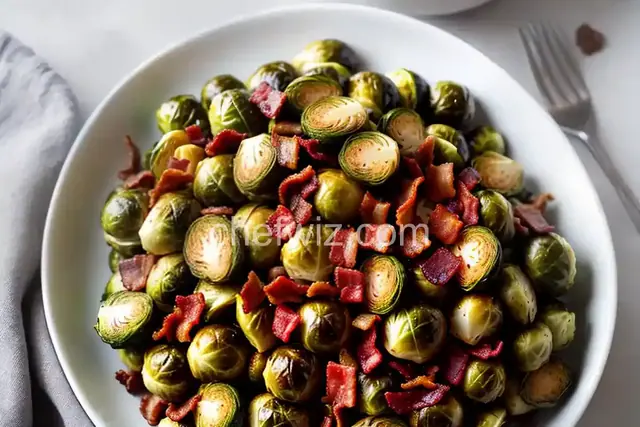 Maple Roasted Brussels Sprouts with Bacon