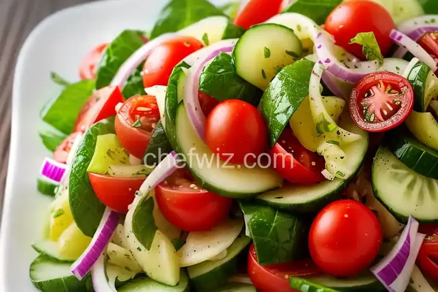 Marinated Cucumber, Onion, and Tomato Salad