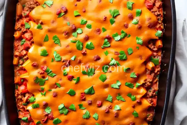 Meaty Stuffed Pepper Casserole