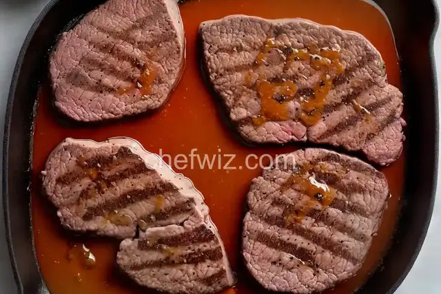 Minute Steaks with Barbecue Butter Sauce