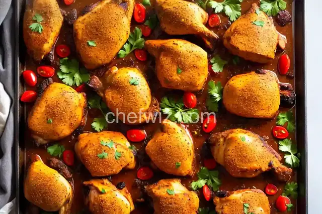 Moroccan Chicken Thigh Sheet Pan Dinner
