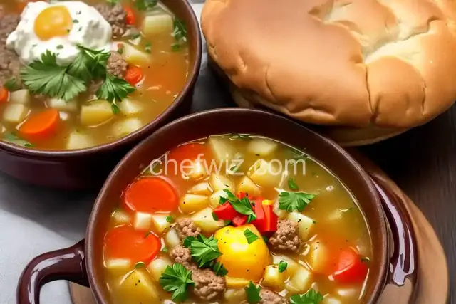 My Mom's Hamburger and Potato Soup