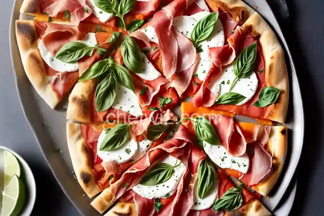 Naan Bread Margherita Pizza with Prosciutto