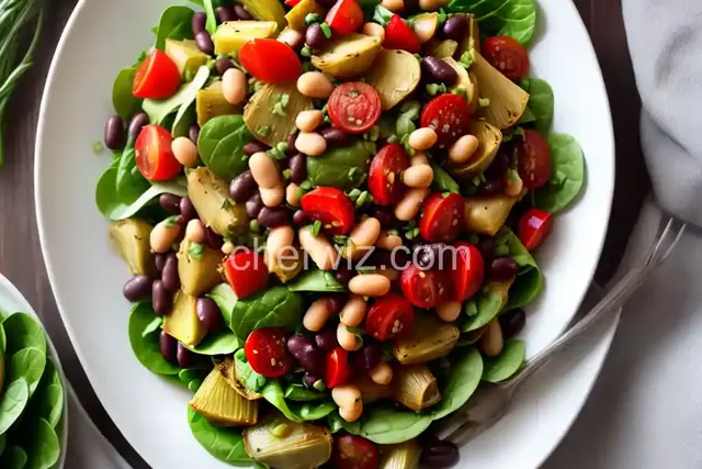 New Year Three-Bean and Artichoke Salad