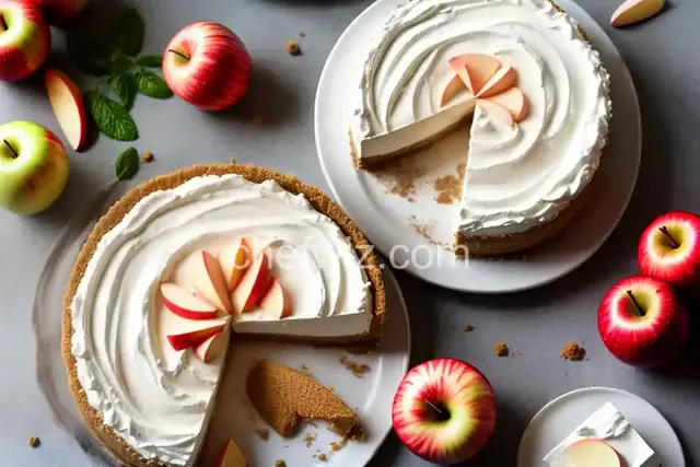 No-Bake Cheesecake with Cool Whip and Apples