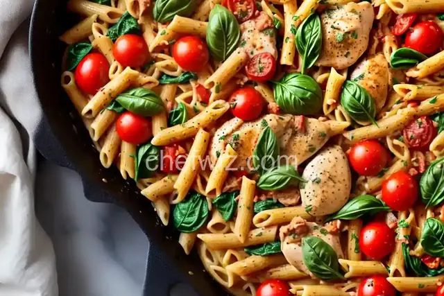 One-Pan Tomato & Spinach Chicken Pasta