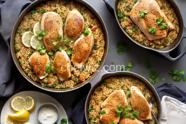 One Pot Lemon Chicken Orzo