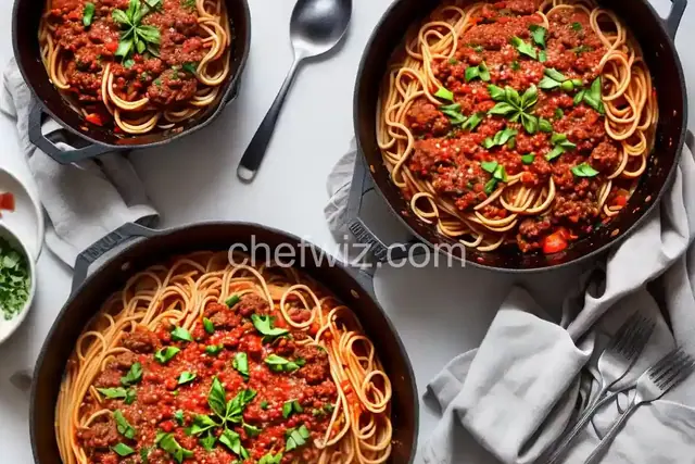 One-Pot Spaghetti with Meat Sauce