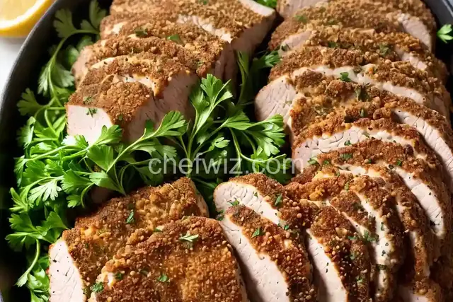 Parsley and Parmesan Crusted Pork Tenderloin