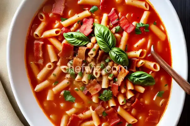 Pasta Fagioli Soup with Bacon