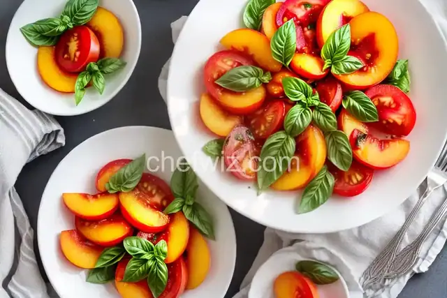 Peach and Tomato Caprese Salad