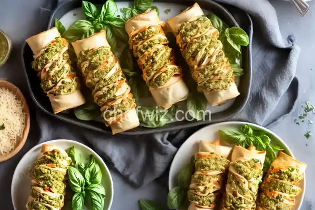 Pesto Cheesy Chicken Rolls