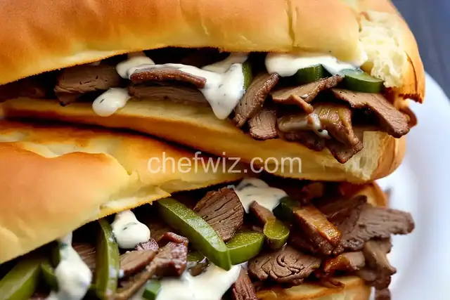 Philly Cheesesteak Sandwich with Garlic Mayo