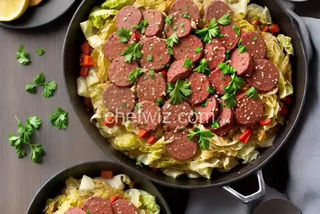 Polish Link Sausage and Cabbage