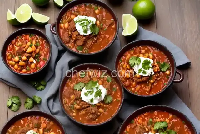 Pozole Rojo (Mexican Pork and Hominy Stew)