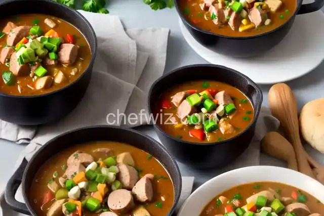 Quick and Easy Sausage and Chicken Gumbo