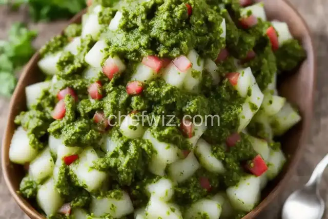Radish Salad with Radish Top Pesto